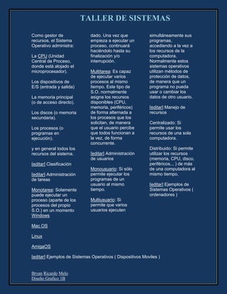 Taller de sistemas bryan melo