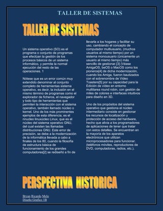 Taller de sistemas bryan melo