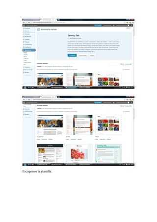 Escogemos la plantilla:

 