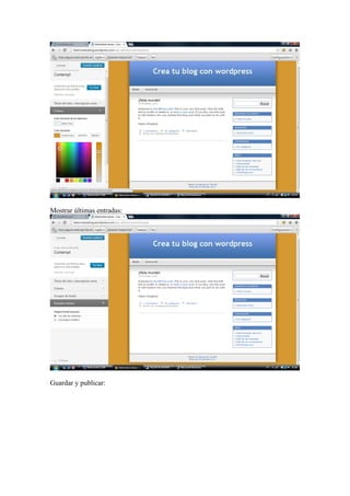 Mostrar últimas entradas:

Guardar y publicar:

 