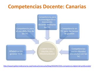 Competencias Docente: Canarias
http://www3.gobiernodecanarias.org/medusa/ecoescuela/blog/2010/05/19/la-competencia-digital-del-profesorado/
 