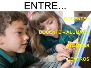 ENTRE... DOCENTES DOCENTE – ALUMNOS ALUMNOS CENTROS 