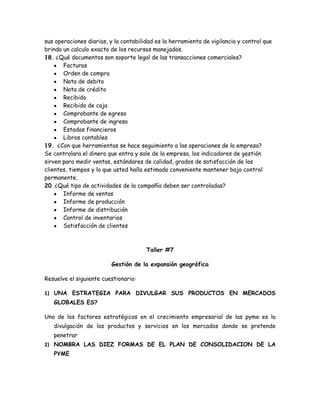 Taller empremdimiento