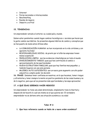 Taller empremdimiento