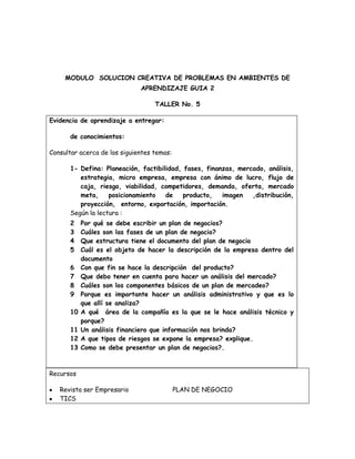 Taller emprendimiento