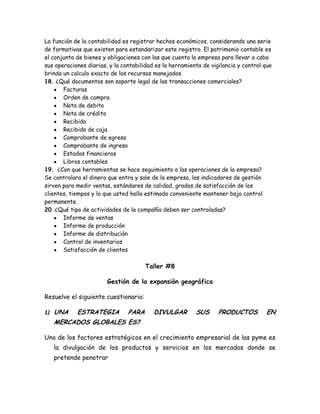 Taller emprendimiento