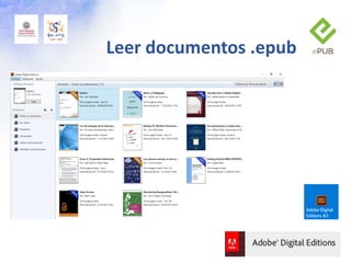 Leer documentos .epub
 