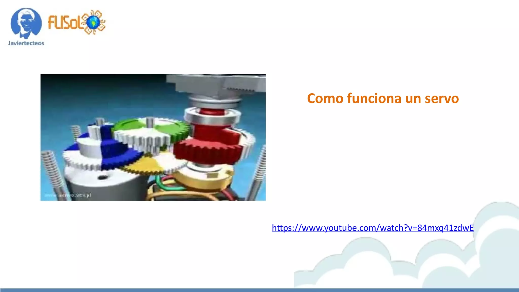 Como funciona un servo
https://www.youtube.com/watch?v=84mxq41zdwE
 