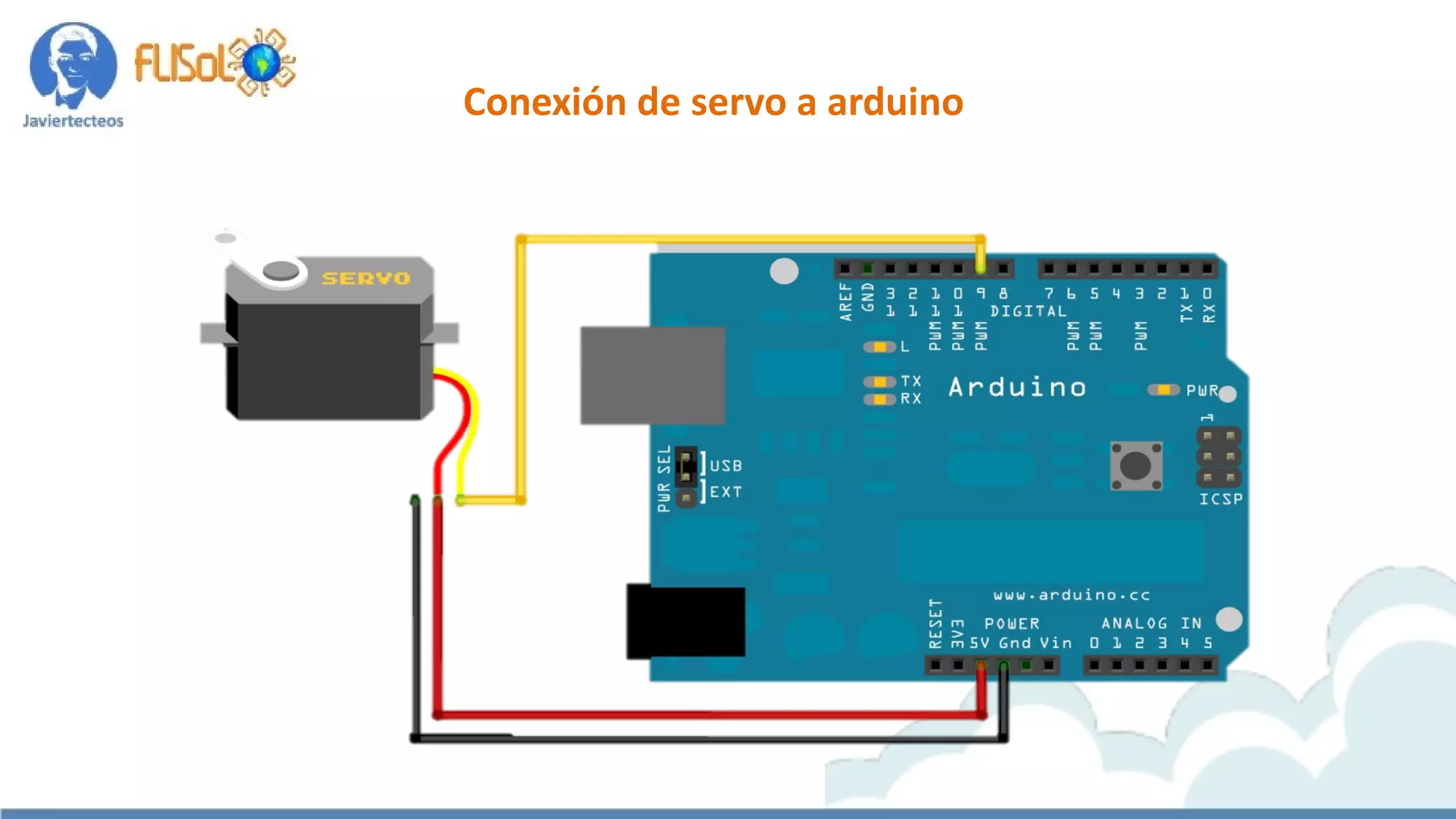 Conexión de servo a arduino
 