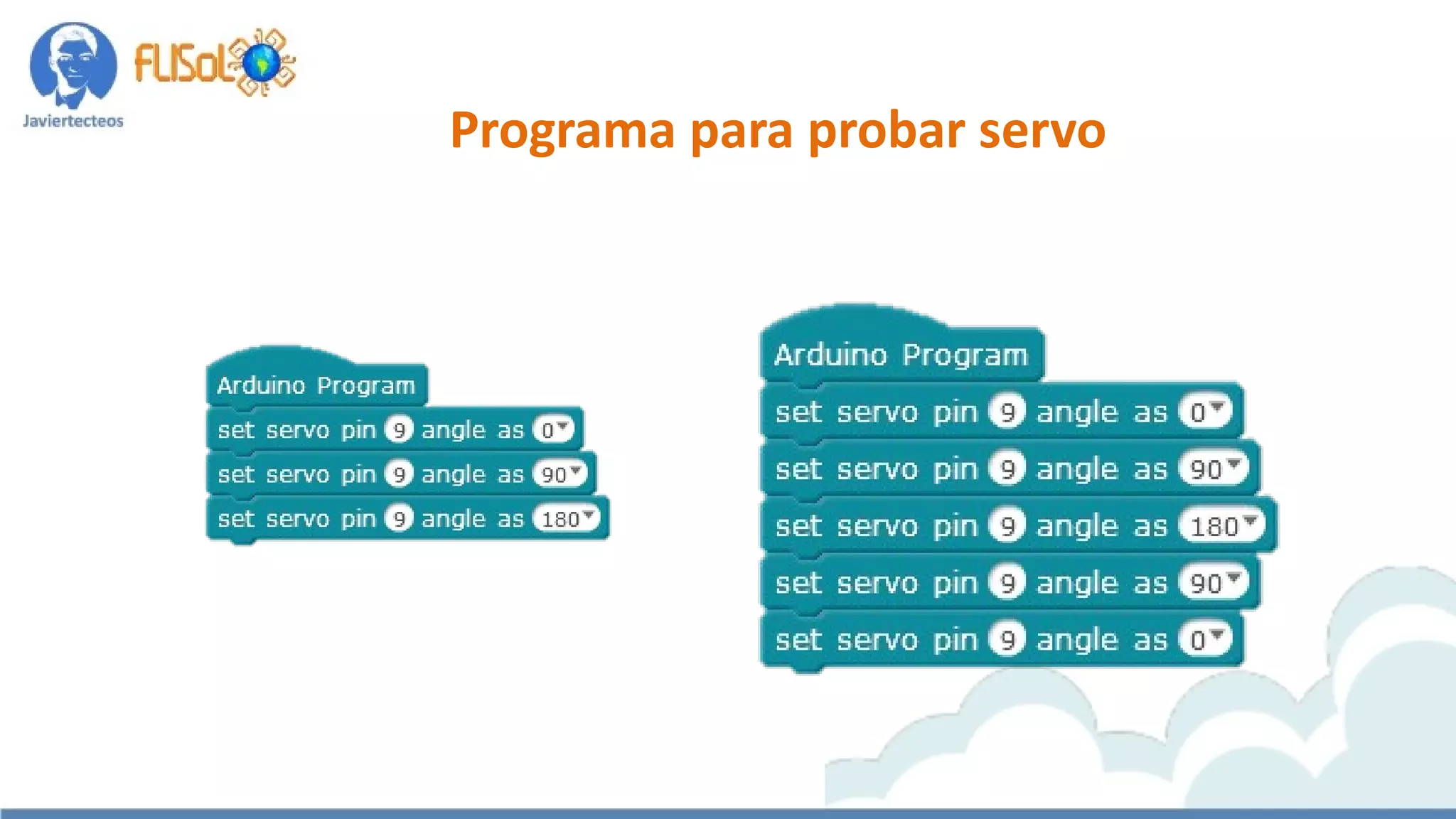 Programa para probar servo
 