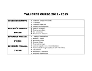 Talleres curso 2012_2013