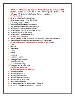 Talleres de salud ocupacional