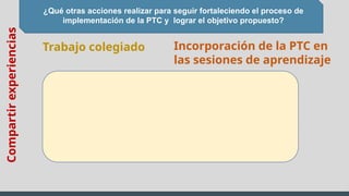 TALLER ESTRATEGIAS FORMATIVAS PARA LA IMPLEMENTACION DE LA PTC _LIMA ...
