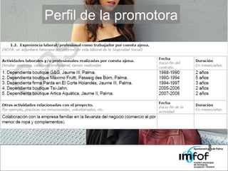 Perfil de la promotora 