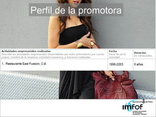 Perfil de la promotora 
