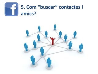 5. Com “buscar” contactes i
amics?
 