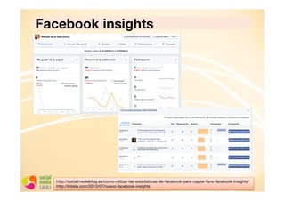 Facebook insights

http://socialmediablog.es/como-utilizar-las-estadisticas-de-facebook-para-captar-fans-facebook-insights/
http://bitelia.com/2013/07/nuevo-facebook-insights

 