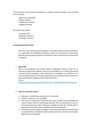 FLEX Y BISON | PDF
