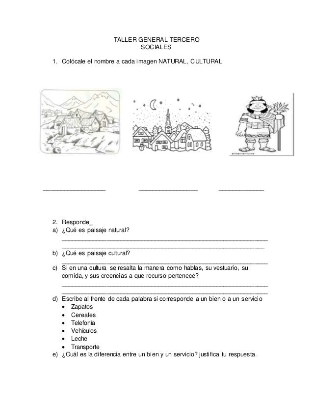 Resultado de imagen para evaluaciones sobre paisaje natural y cultural