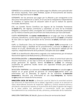 Taller glosario de terminos sistema general de seguridad social en