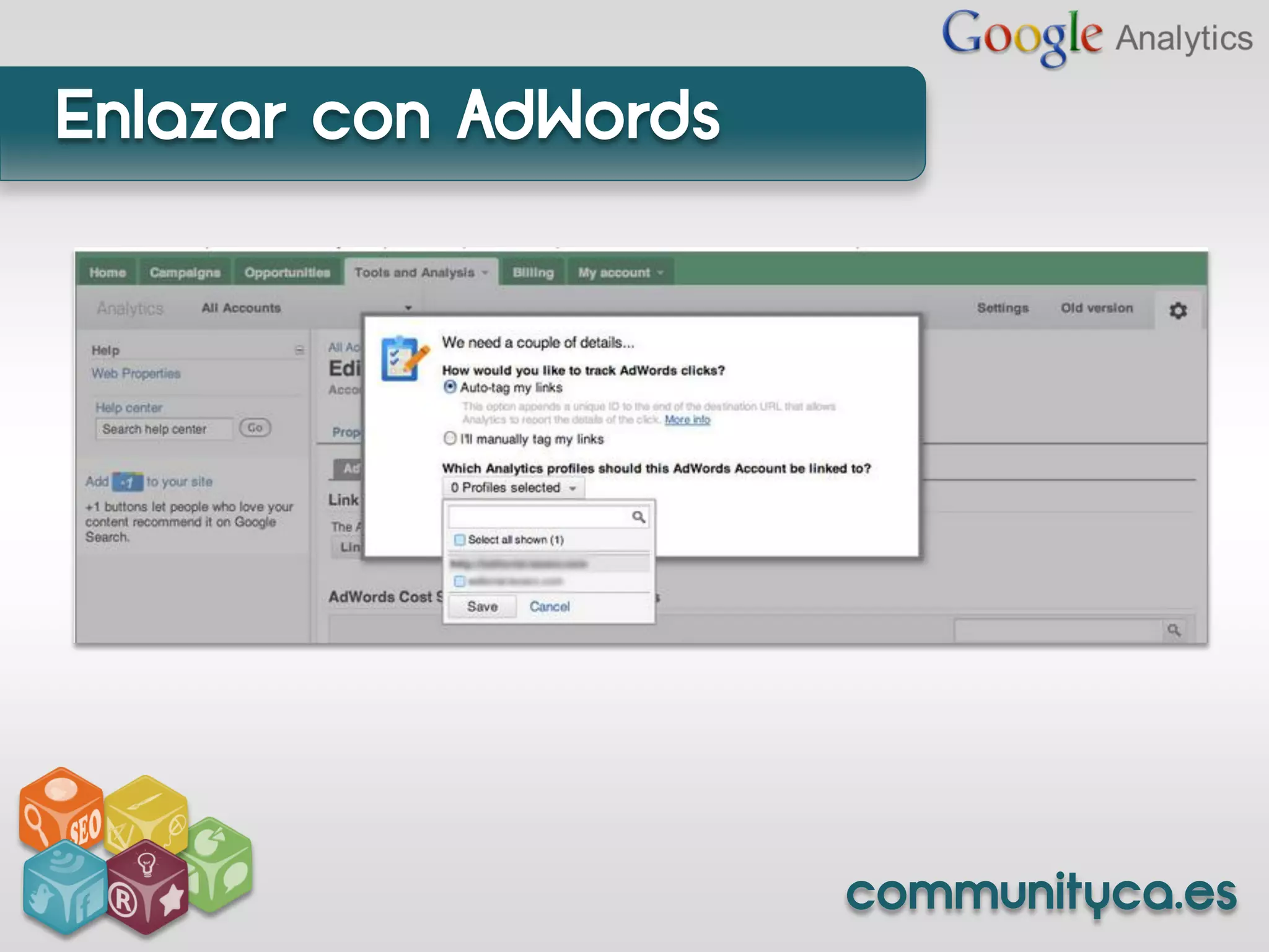 Enlazar con AdWords




                      communityca.es
 