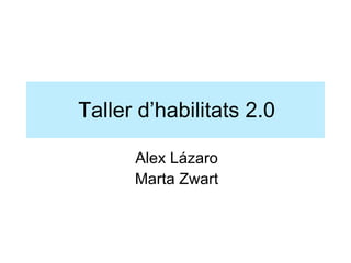 Taller d’habilitats 2.0 ,[object Object],[object Object]