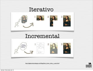 Iterativo



                            Incremental



                            http://agileproductdesign.com/blog/don...