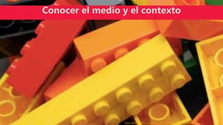 https://en.wikipedia.org/wiki/Lego#/media/File:Lego_Color_Bricks.j
Conocer el medio y el contexto
 