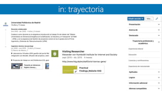 in: trayectoria
 