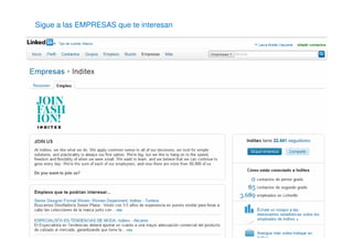 Sigue a las EMPRESAS que te interesan
 
