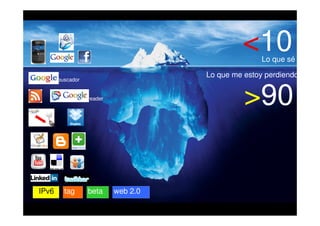 Lo que me estoy perdiendo
>90
<10
reader
buscador
tag beta web 2.0IPv6
Lo que sé
 