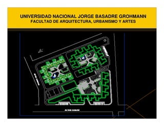 UNIVERSIDAD NACIONAL JORGE BASADRE GROHMANN
   FACULTAD DE ARQUITECTURA, URBANISMO Y ARTES
 