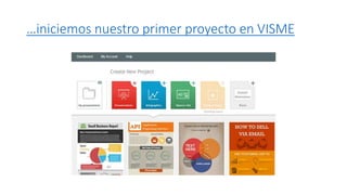 …iniciemos nuestro primer proyecto en VISME
 