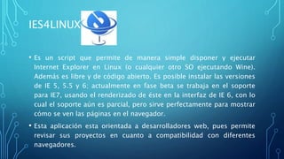 Ie4linux Tipos de navegadores | PPTX