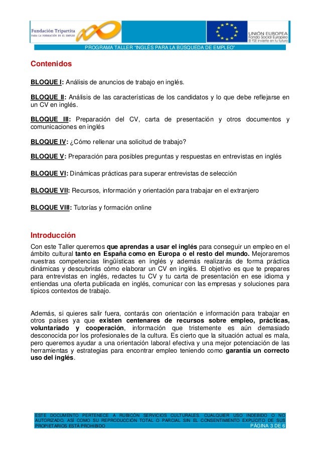 Aprender ingles para conseguir empleo cultural