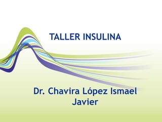 TALLER INSULINA 
Dr. Chavira López Ismael 
Javier 
 