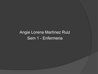 Angie Lorena Martínez Ruiz Sem 1 - Enfermeria 