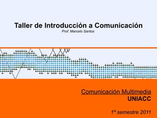 Taller de Introducción a Comunicación Prof. Marcelo Santos  Comunicación Multimedia UNIACC 1º semestre 2011 UNIACC – 1º sem 2009 