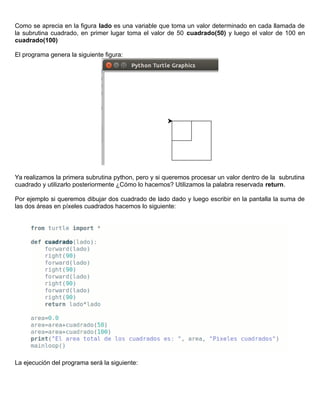 Taller de introduccion a python con turtle | PDF