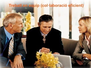 Treball en equip (col·laboració eficient)
 