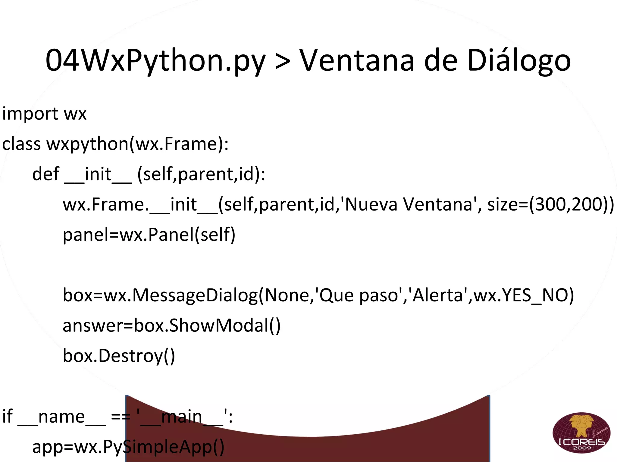 Se pueden  combinar  de cualquier manera Y podemos  generar  excepciones >>>  raise  ValueError("Aca contamos que pasó") Traceback (most recent call last): File "<stdin>", line 1, in <module> ValueError: Aca contamos que pasó 