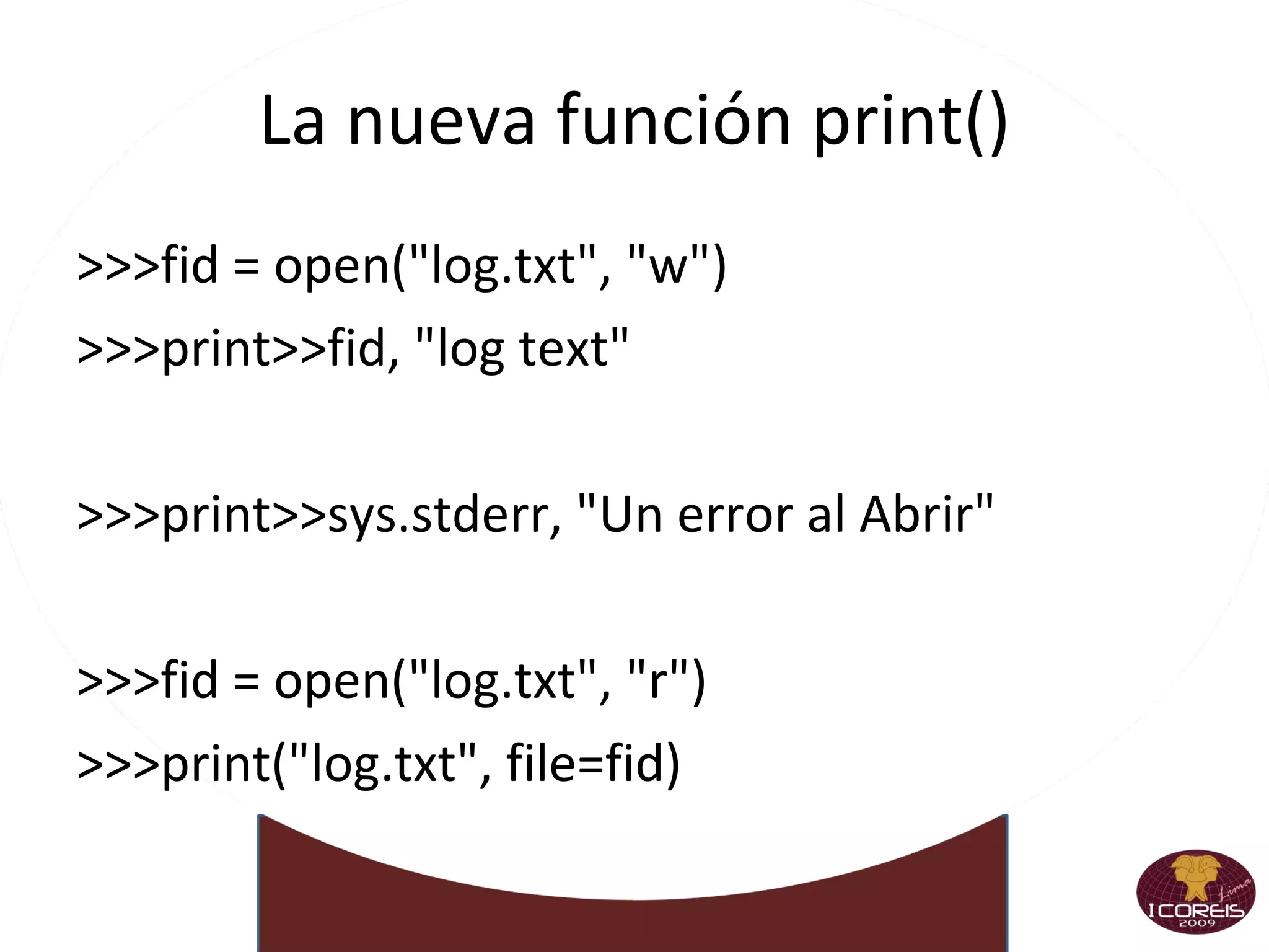 Copia de archivo en Python in=open("input.txt") out=open("output.txt", "w") out.writelines(in) 