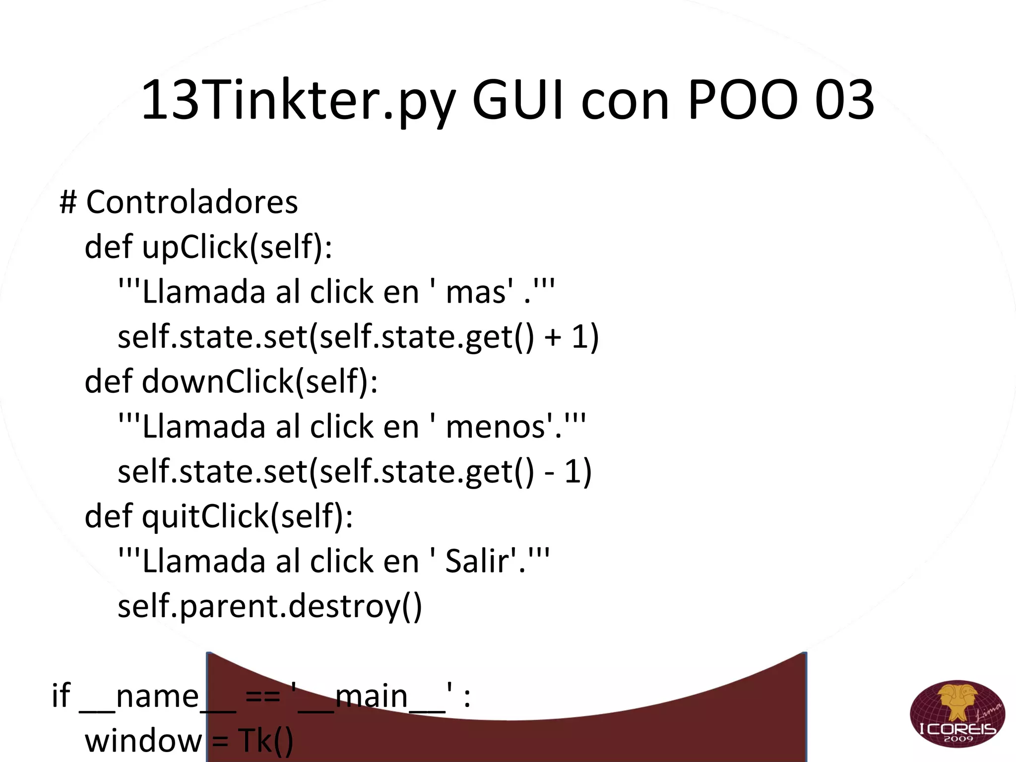 Suceden cuando algo se  escapa de lo normal >>> 14 / 2 7 >>> 14 / 0 Traceback  (most recent call last): File "<stdin>", line 1, in <module> ZeroDivisionError : integer division or modulo by zero Podemos  capturarlas >>> try: ...  print 14 / 0 ... except  ZeroDivisionError : ...  print "error!" ...  error! 