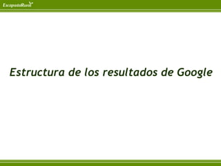 Estructura de los resultados de Google
 