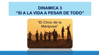 DINAMICA 3
“SI A LA VIDA A PESAR DE TODO”
 