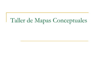 Taller de Mapas Conceptuales
 