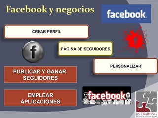 EMPLEAR APLICACIONES PUBLICAR Y GANAR  SEGUIDORES CREAR PERFIL PÁGINA DE SEGUIDORES PERSONALIZAR 