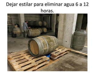 Dejar estilar para eliminar agua 6 a 12
horas.
 