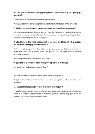 Taller modelos pedagogicos