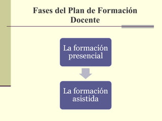 Fases del Plan de Formación Docente 